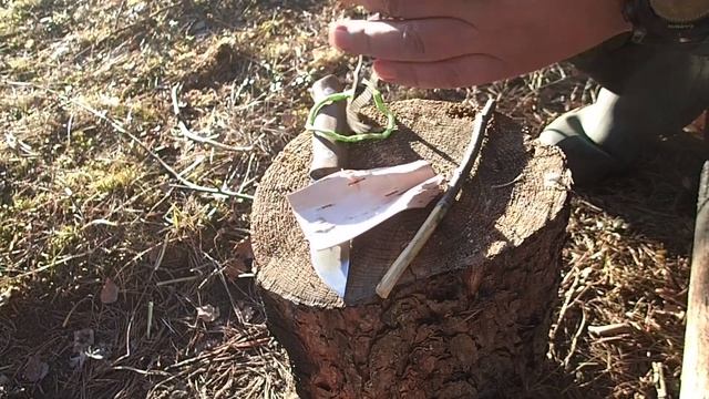 Как сделать ложку из бересты (How to make a spoon of bark) смотреть онлайн