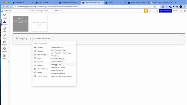 Bubble.io Tutorial (Italiano): Imposta Il Campo Slug E Ottimizza La SEO