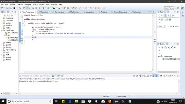 Create a New Folder using Java смотреть онлайн