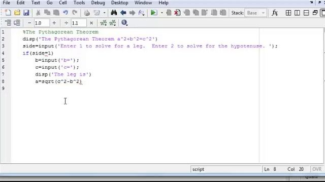 9 Intro to Script writing (Pythagorean Theorem) смотреть онлайн