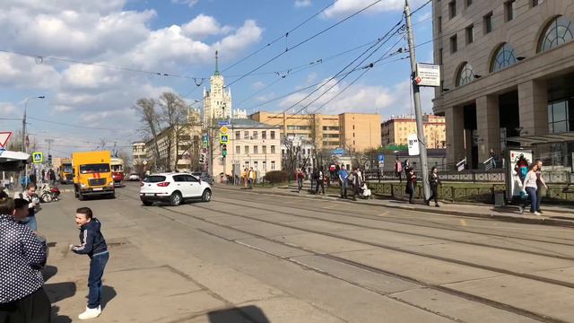 Парад трамваев. Москва. 21/04/2018 | Trams parade in Moscow смотреть онлайн