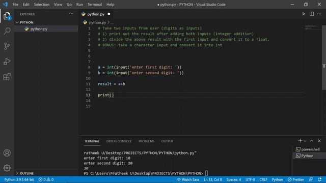 Practice Question on Integers & Floats: Python Programming for Beginners смотреть онлайн