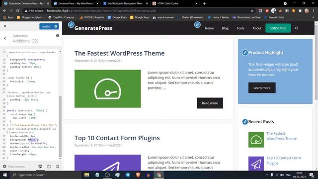 How to add Button in WordPress header navigation menu easily | (without plugin ) смотреть онлайн