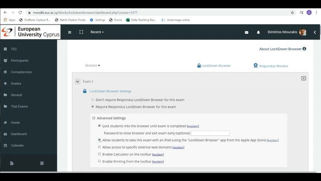 Moodle test settings & lockdown dashboard tutorial смотреть онлайн