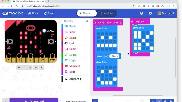Microbit Games : Full Scissors Paper Stone Game! смотреть онлайн
