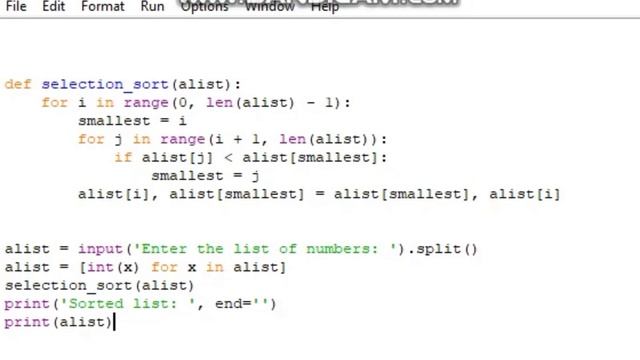 PYTHON Programming// Selection Sort смотреть онлайн