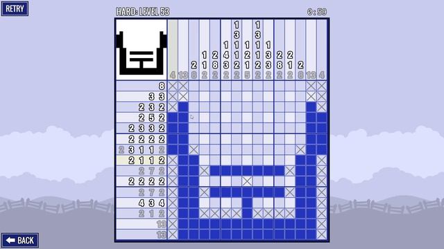 Picross Touch (Hard Level 53) Gameplay and Tutorial смотреть онлайн