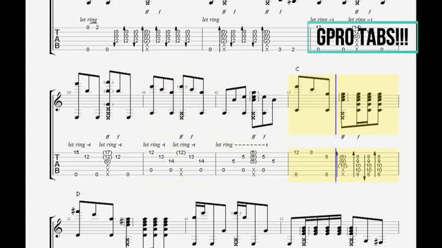 (Metallica) Nothing Else Matters - Fingerstyle Tab - Gpro Tabs