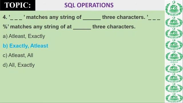 DBMS SQL OPERATIONS MCQS |DBMS| PPSC LECTURER COMPUTER SCIENCE | BASHARAT SADDIQUE OFFICIAL смотреть онлайн