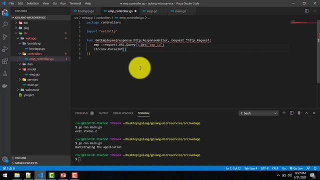 4. Working on the controller layer(golang-Part 1) смотреть онлайн