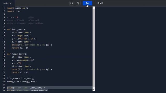 ¡VELOCIDAD! ⚡ Numpy Array vs List Python | Usa np.arange de numpy en vez de range de Python смотреть онлайн