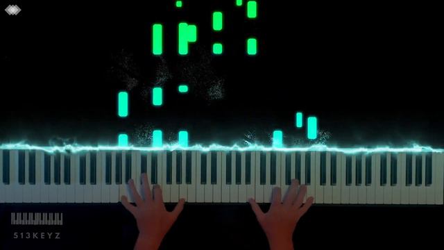 Everglow - Coldplay Piano Cover Synthesia Tutorial смотреть онлайн