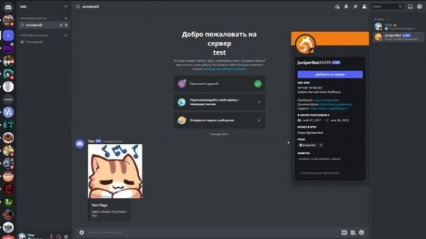 Как добавить и настроить JuniperBot?