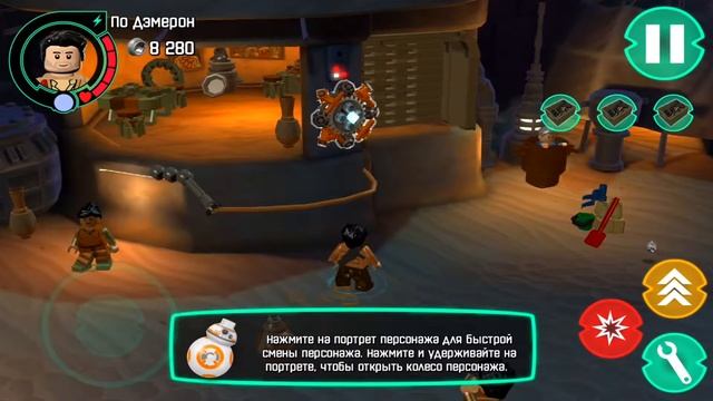 Лего Звёздные Войны игра Star Wars Force Builder Спасательная капсула дроидов Летсплей смотреть онлайн