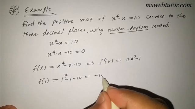 Newton Raphson Method - Solution of Algebraic Non Linear Equation in Hindi | mswebtutor.com смотреть онлайн