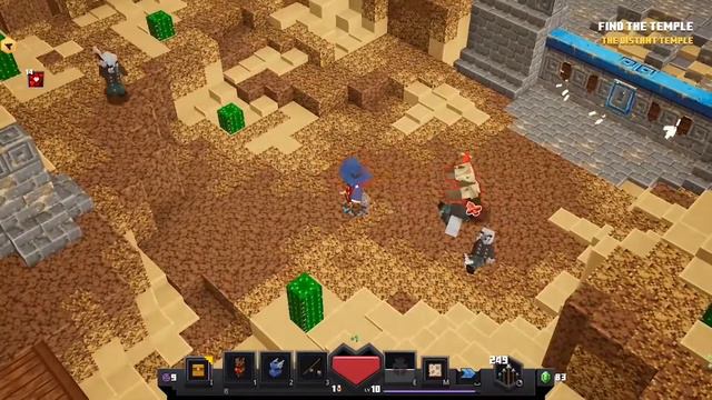 A mission to get Corrupted Beacon in Cacti Canyon - Minecraft Dungeon. смотреть онлайн