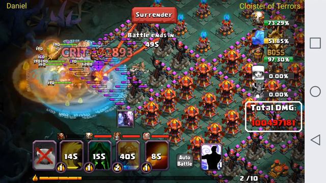 Chiron Invades! Cloister of Terrors attack! || Clash of Lords 2 BR смотреть онлайн