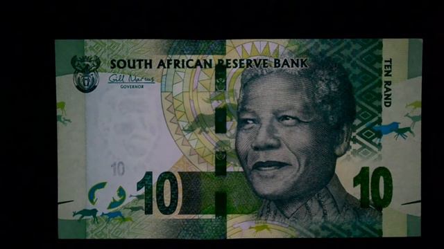 10 рандов 2012 г. ЮАР. Обзор банкноты. 10 Rand 2012 South Africa. The review of the banknote. смотреть онлайн