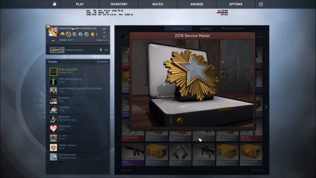 CSGO 2016 Service Medal level 1 смотреть онлайн