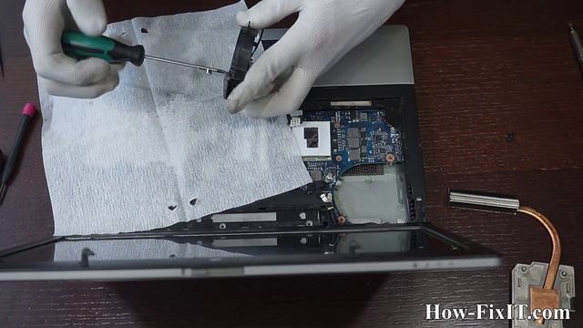 HP ProBook 6450b, 6455b Disassembly, Fan Cleaning and Thermal Paste Replacement смотреть онлайн