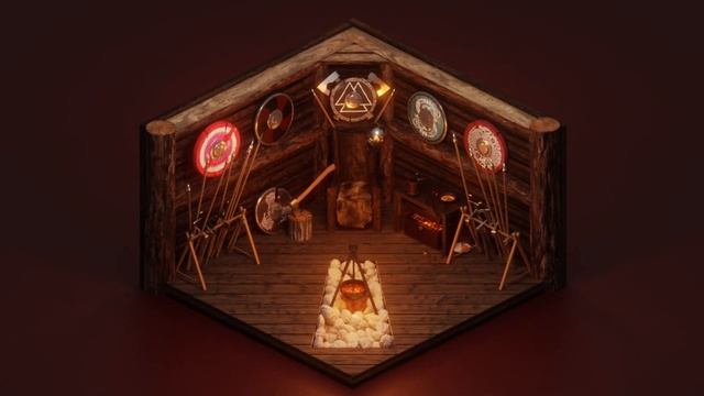ХИЖИНА ВИКИНГА В 3D (BLENDER) смотреть онлайн