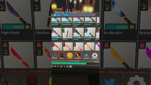 Buying obsidian knife in Survive the Killer (Roblox) смотреть онлайн