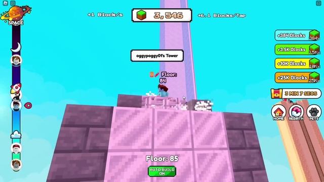 ROBLOX OGGY BUILD WORLD TALLEST TOWER | +1 EVERY SECOND BLOCKS! (ROBLOX) смотреть онлайн