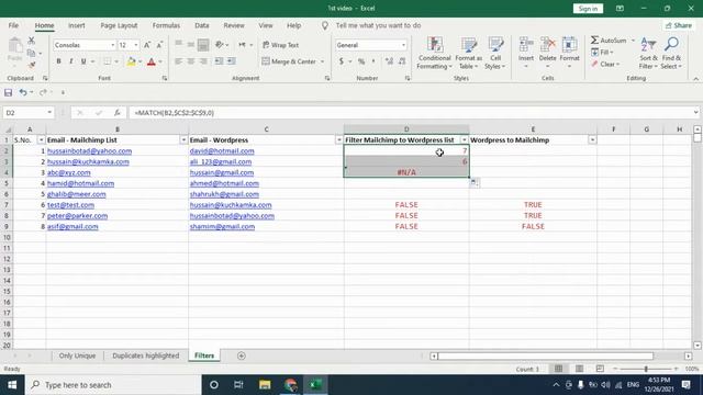 How to Find Duplicates and Unique values in Excel - URDU/HINDI -Kuch Kaam Ka смотреть онлайн