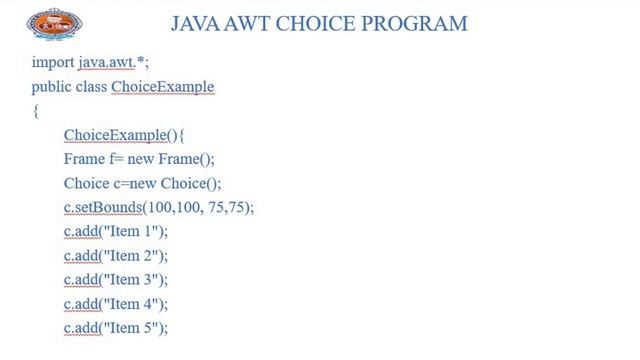 awt scrollbar, choice,textarea, dialog programs смотреть онлайн