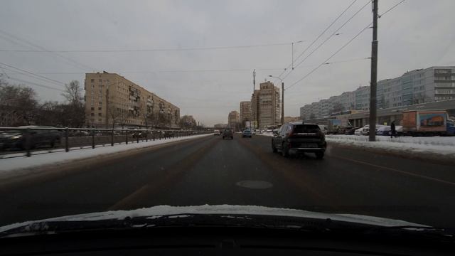 Поездка по СПб по южной части Центральной дуговой магистрали (ЦДМ) смотреть онлайн