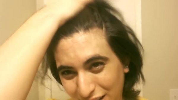 Thick hair pixie cut - 7 month growth