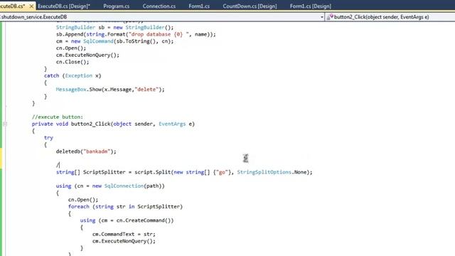 C# - Execute Sql Script Using Csharp Application смотреть онлайн
