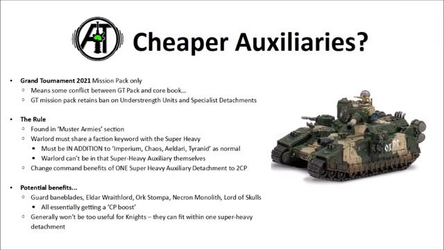 Super Heavy Auxiliaries Cheaper? 2CP for a Baneblade in the GT Mission Pack смотреть онлайн