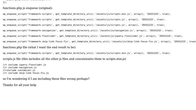 Wordpress: Enqueue concatinated JS file in WordPress смотреть онлайн