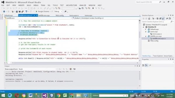 ASP C# SQL server Database Connection String SQL Data Reader SQL Command Execution by C# code