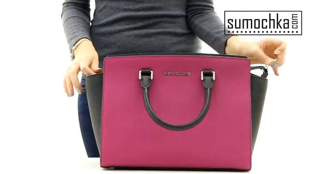 Сумка Michael Kors 30T3MLMS7T fuchsia black смотреть онлайн