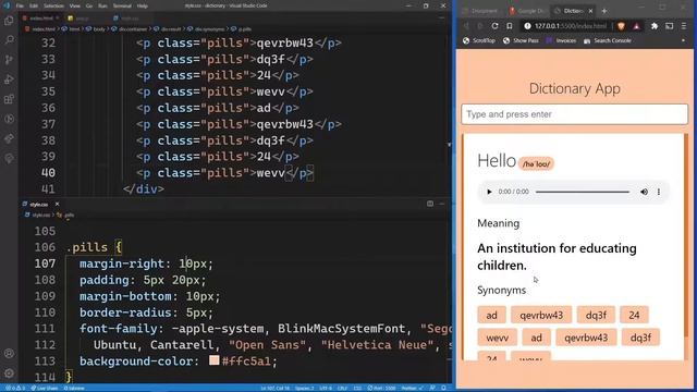 Dictionary App Project | JavaScript Project for Beginners in Hindi - Tutorial #31 смотреть онлайн