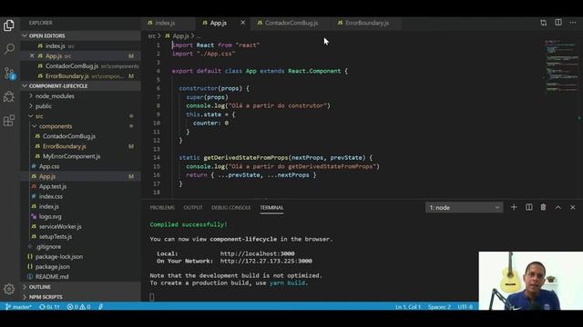 React Lifecycle e Error Boundaries - Ciclo de vida dos componentes React e tratamento de erros смотреть онлайн