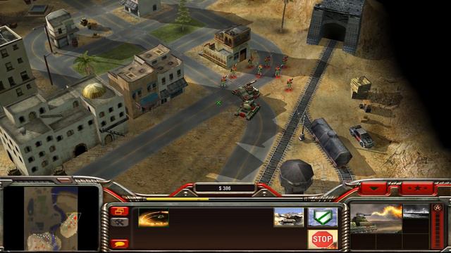 ARMY DESTROYS BRIDGE, BIG CITY BATTLE | Command & Conquer Generals Gameplay смотреть онлайн