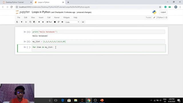 Introduction to Jupyter Notebook and FOR Loop | Python Tutorial смотреть онлайн