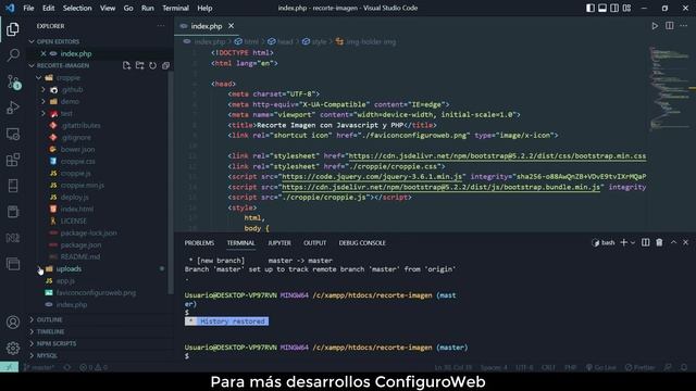 Sistema de Recorte de Imágenes en Javascript y PHP смотреть онлайн