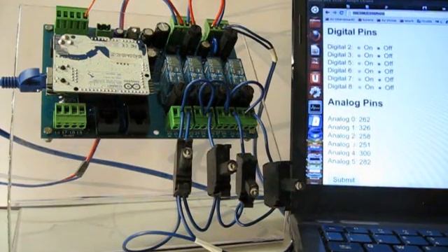 Arduino web server with Bmini Ethernet relay shield смотреть онлайн