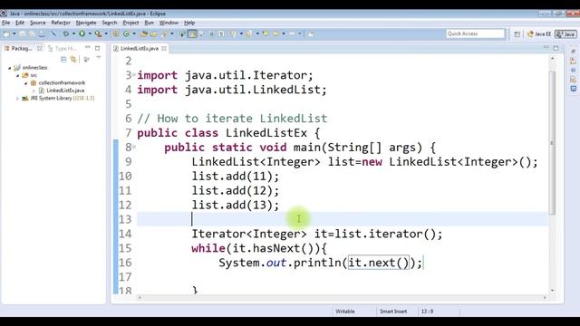How to Iterate LinkedList in Java смотреть онлайн