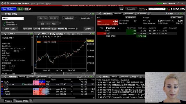 Как выставлять стоп в терминале Interactive Brokers TWS? смотреть онлайн