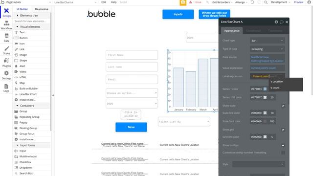 How to create a chart on Bubble.io смотреть онлайн