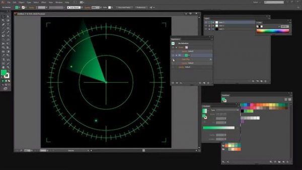 Draw a Radar Screen in Illustrator - Create the look of a radar sweep