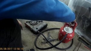 подключаем газовый балон на 5л к турестической плитке