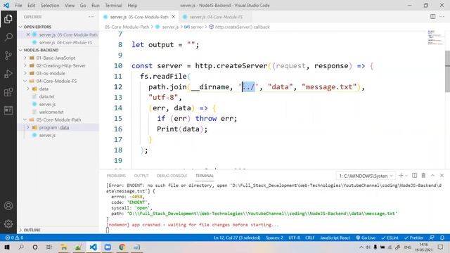 Node.JS Tutorial for beginners #09 NodeJS tutorial working with Path Module in NodeJS смотреть онлайн