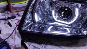 Улучшенные фары Audi 100 C4. GNX Silver