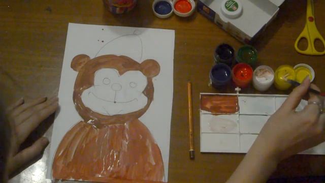 Как нарисовать обезьянку - урок рисования для детей от 4 лет, рисуем дома поэтапно смотреть онлайн